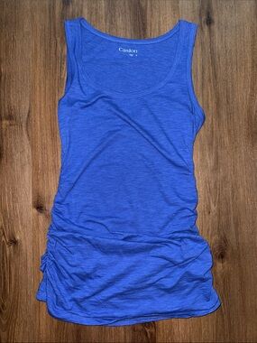 Caslon Royal Blue Ruched Scoop Neck Tank